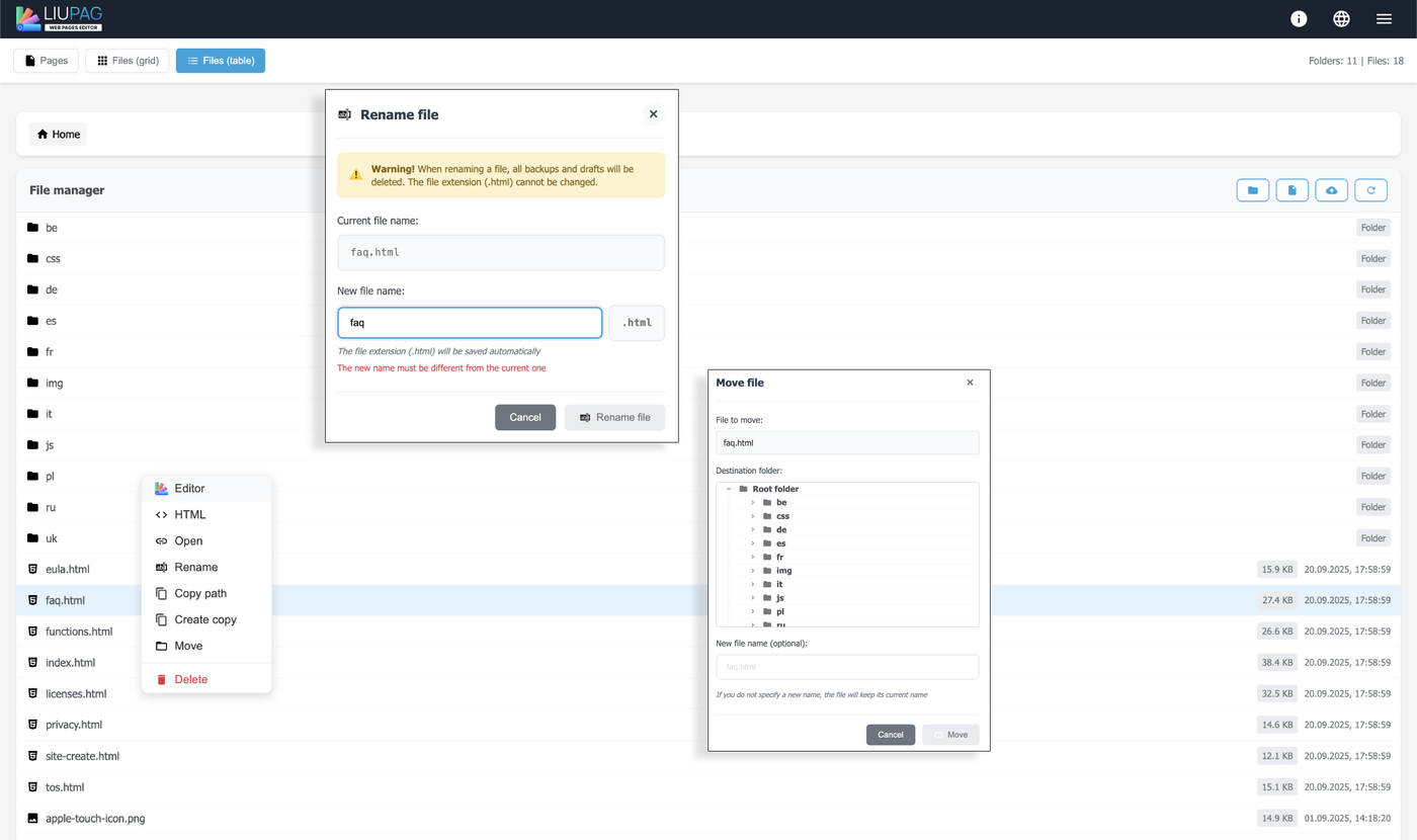 LIUPAG Interface 7